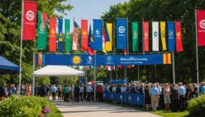 drapeaux pour événements professionnels