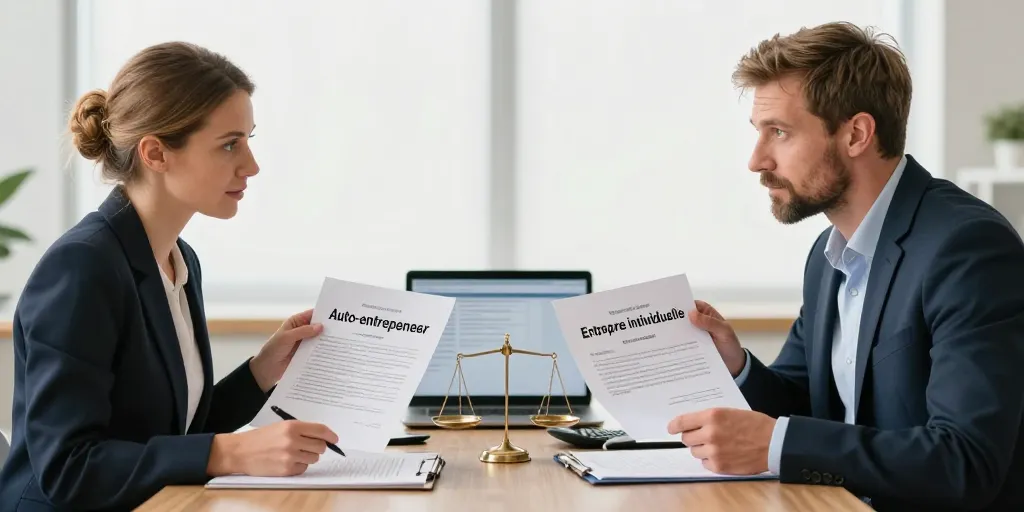 Différence auto-entreprise ou entreprise individuelle : la comparaison pour choisir le statut